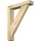Ekena Millwork Traditional Block Rough Sawn Bracket w/ Offset Brace, Douglas Fir, 4"W x 18"D x 22"H BKT0402X18X22TRA05RDF - alternate 1